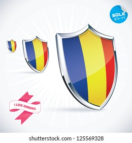 I Love Romania Flag Illustration, Sign, Symbol, Button, Badge, Icon, Logo for Family, Baby, Children, Teenager, People