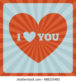 love romantic card isolated vector illustration design