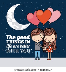 love romantic card isolated vector illustration design