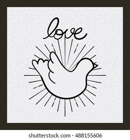 love romantic card isolated vector illustration design