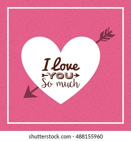 love romantic card isolated vector illustration design