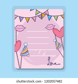 love romantic card to party celebration