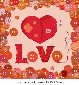 Love. Romantic card for st. Valentine's day, eps 8
