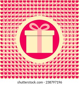 Love romantic gift vector graphic illustration design