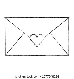 love romantic message envelope heart
