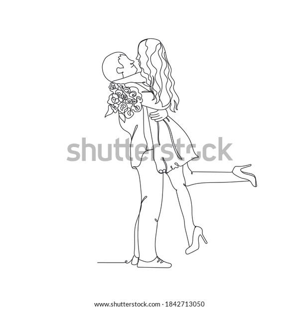 love-romantic-one-line-drawing-vector-stock-vector-royalty-free