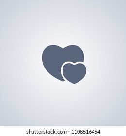 Love, romantic, vector best flat icon on white background , EPS 10