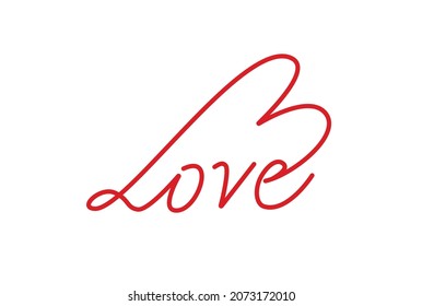 Love romantic vector isolated on the white background