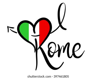 I Love Rome - Vector Graphic