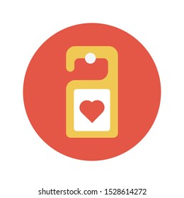 love room glyph flat vector icon