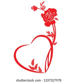 Love with rose icon