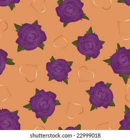 Love roses seamless pattern.