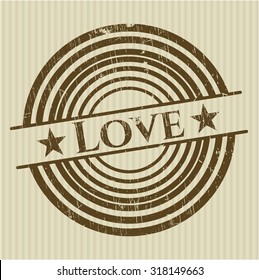 Love rubber grunge seal
