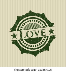 Love rubber grunge texture seal