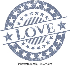 Love rubber grunge texture seal