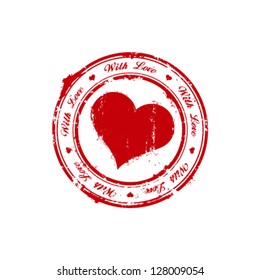 With love rubber stamp