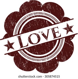Sello de goma de amor