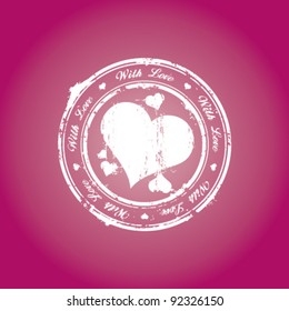 With love rubber stamp