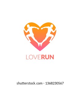Love Run Logo Vector