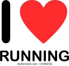 I Love Running font type