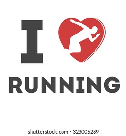 I love running vector logo for invitations, cards, T-Shirt
