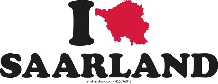 I love Saarland with map