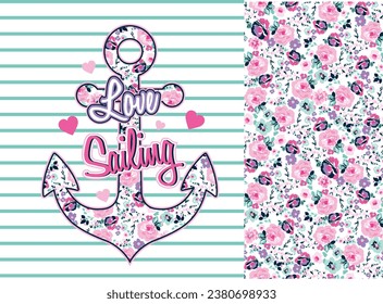 love sailing graphic tees for girl design