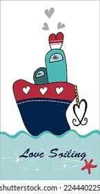 love sailing post card