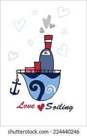 love sailing post card