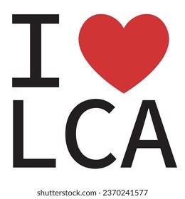 I love Saint Lucia typography vector