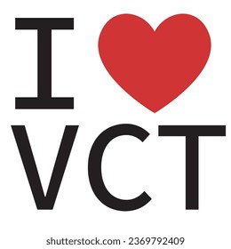 I love Saint Vincent and the Grenadines typography vector