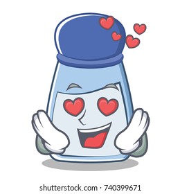 In love salt character cartoon style