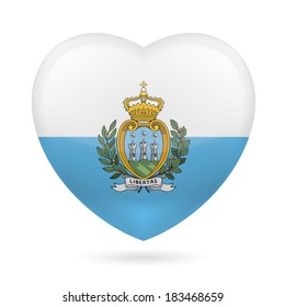 I love San Marino. Heart flag colors  