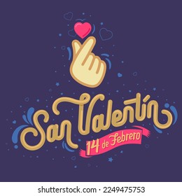 Love, San valentines Days 14th febrary, lettering, heart