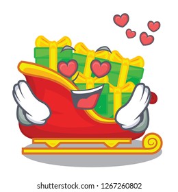 In love Santa sleigh with christmas character gifts