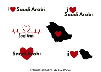 I love Saudi Arabi. Patriotic Sublimation Bundle 