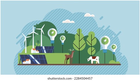 Love and save our planet. Global warming and climate change concept. Energy saving eco technology nature concept. Think green ecology and save energy idea concept. Environmentally friendly planet