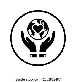 Love, Save the world icon.