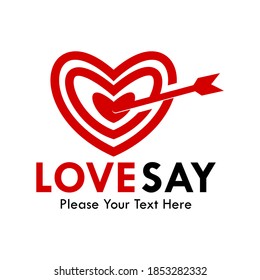 Love say or love target logo template illustration