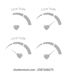 love scale icon on white background, vector illustration