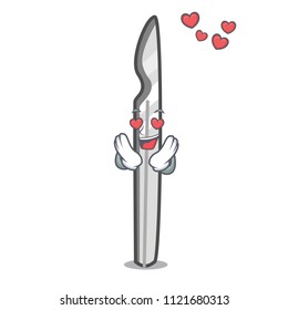 In love scalpel mascot cartoon style