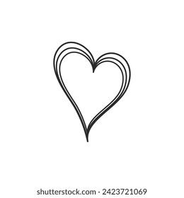 Love Scrible line art hand draw vector