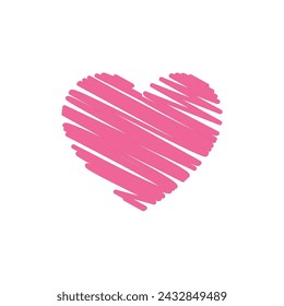 Love Scrible line art hand draw vector