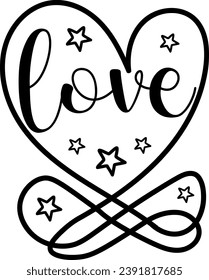  Love script with heart  for cricut love word calligraphy