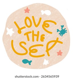 Love the Sea Vector Clip Art – Marine Life Awareness Stickers | world sea day