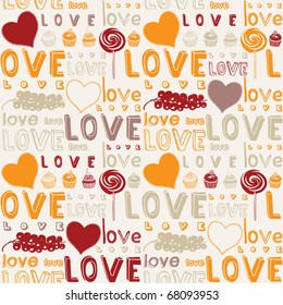 Love seamless background