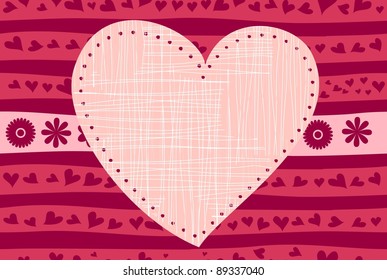 love seamless background with heart banner