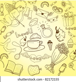 Love Seamless Doodles