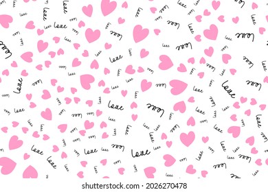 Amar el trasfondo del patrón sin fisuras con los corazones. EPS10 de ilustración vectorial