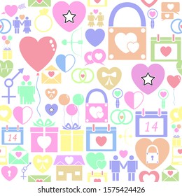 love seamless pattern background icon.